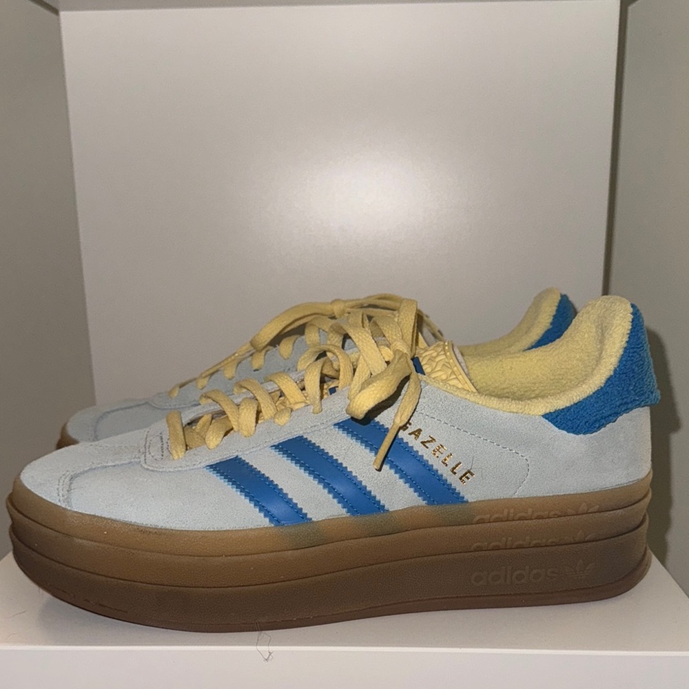 Adidas Gazelle Blue and Yellow Sneakers